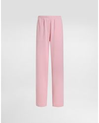 Dolce & Gabbana - Jersey Jogging Pants With Dg Logo Embroidery - Lyst