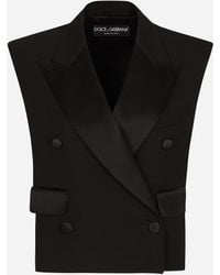 Dolce & Gabbana - Virgin Wool Sleeveless Blazer - Lyst