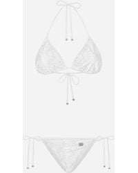 Dolce & Gabbana - Broderie Anglaise Bikini - Lyst