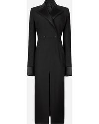 Dolce & Gabbana - Longuette-Mantelkleid Aus Wolle - Lyst