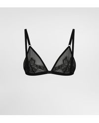 Dolce & Gabbana - Lace-Inlay Tulle Soft Triangle Bra - Lyst