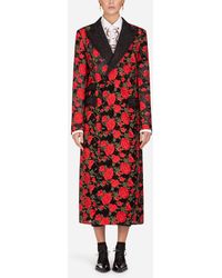 Dolce & Gabbana Double-breasted Macramé Coat - Red