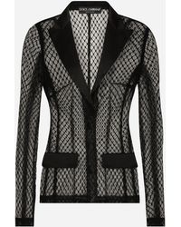 Dolce & Gabbana - Single-Breasted Mesh Dolce Tuxedo Jacket - Lyst