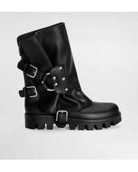 Dolce & Gabbana - Rubber And Calfskin Ankle Boots - Lyst