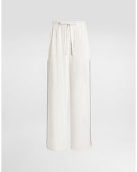 Dolce & Gabbana - Striped Fabric Vanity Trousers - Lyst