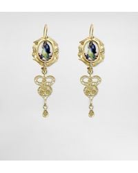 Dolce & Gabbana - Sicily Earrings 18-Carat And Colorless Sapphires - Lyst