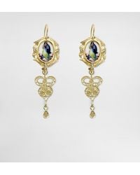 Dolce & Gabbana - Sicily Earrings 18-Carat And Colorless Sapphires - Lyst