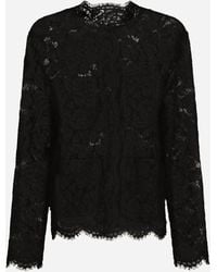 Dolce & Gabbana - Single-Breasted Lace Jacket - Lyst