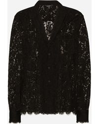 Dolce & Gabbana - Camisa De Encaje Cordonetto - Lyst
