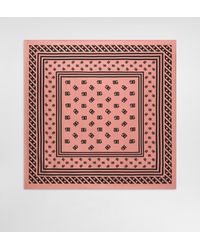 Dolce & Gabbana - Silk Twill Foulard With All-Over Dg Logo (70X70) - Lyst