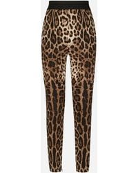 Dolce & Gabbana - レギンス シャルムーズ レオパードプリント - Lyst