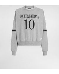Dolce & Gabbana - Sweat-Shirt En Coton À Logo - Lyst