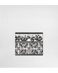 Dolce & Gabbana - Majolica-Print Calfskin Wallet - Lyst