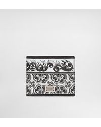 Dolce & Gabbana - Geldbörse Aus Leder Mit Majolika-Print - Lyst