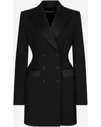 Dolce & Gabbana - Long Double-Breasted Dolce Tuxedo Jacket - Lyst