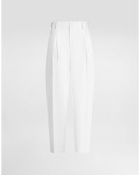 Dolce & Gabbana - Wool Faille Trousers - Lyst