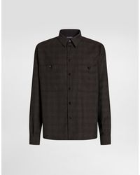 Dolce & Gabbana - Glen Plaid Saxony Shirt - Lyst