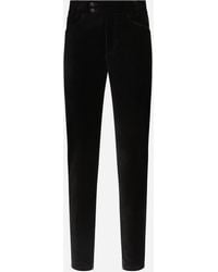 Dolce & Gabbana - Klassische Hose Aus Samt - Lyst