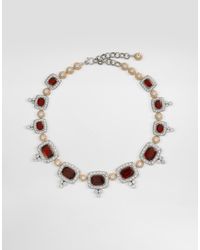 Dolce & Gabbana - Eleganza Necklace 18-Carat And Rose, Garnets, And Sapphires - Lyst