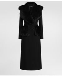 Dolce & Gabbana - Double Wool Gabardine Coat - Lyst