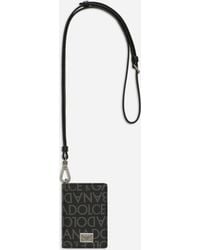 Dolce & Gabbana - Logo-Print Leather Cardholder - Lyst