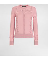 Dolce & Gabbana - Lace-Trim Cardigan - Lyst