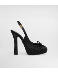 Dolce & Gabbana - Slingbacks En Satin - Lyst