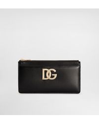 Dolce & Gabbana - Dg Logo Large Leather Card Holder - Lyst