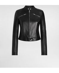 Dolce & Gabbana - Leather Biker Jacket - Lyst