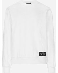 Dolce & Gabbana - Jersey Sweatshirt With Dg Logo Patch - Lyst