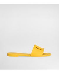 Dolce & Gabbana - Bianca Slide Sandals With Dg Logo - Lyst