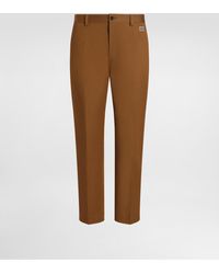 Dolce & Gabbana - Pantalón Sastre De Algodón - Lyst