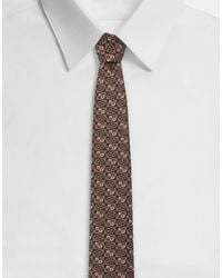 Dolce & Gabbana - Silk Jacquard Tie With Micro-Designs And Dg Logo - Lyst