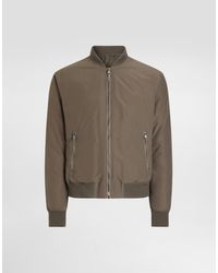 Dolce & Gabbana - Padded Canvas Bomber Jacket - Lyst