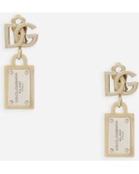 Dolce & Gabbana - Logo-Plaque Clip-On Earrings - Lyst