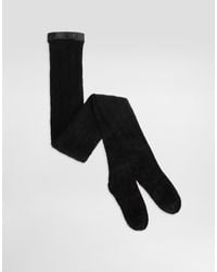 Dolce & Gabbana - Cut-Out Detail Cotton Thights - Lyst