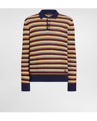 Dolce & Gabbana - Striped Cotton Polo Shirt - Lyst