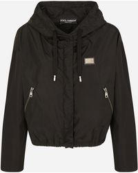 Dolce & Gabbana - Windjacke Aus Technischem Gewebe Mit Kapuze - Lyst