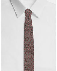 Dolce & Gabbana - Silk Jacquard Tie With Micro-Designs And Dg Logo - Lyst