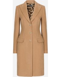 Dolce & Gabbana - Single-breasted Wool Coat - Lyst