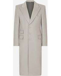 Dolce & Gabbana - Single-Breasted Double Cashmere Coat - Lyst