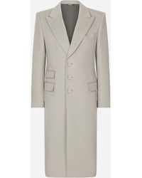 Dolce & Gabbana - Single-Breasted Double Cashmere Coat - Lyst