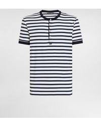 Dolce & Gabbana - Serafino Striped Cotton T-Shirt - Lyst
