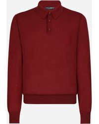 Dolce & Gabbana - Cashmere Polo-Style Sweater With Dg Logo Embroidery - Lyst