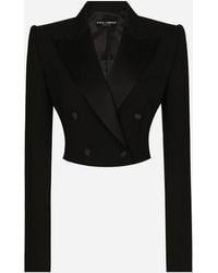 Dolce & Gabbana - Double-Breasted Wool Tuxedo Jacket - Lyst