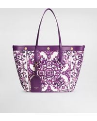 Dolce & Gabbana - Majolica-Print Atene Shopping Bag - Lyst