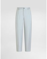 Dolce & Gabbana - Shantung Viscose Trousers - Lyst