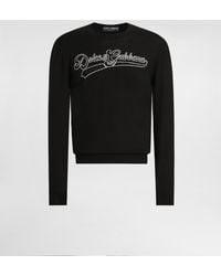 Dolce & Gabbana - Virgin Wool Pullover With Embroidery - Lyst