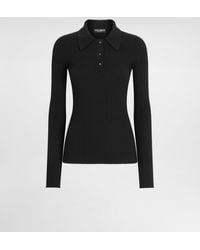 Dolce & Gabbana - Ribbed Wool Polo-Style Sweater - Lyst