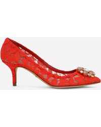 Dolce & Gabbana - Lori Dg Amore Taormina Lace Pumps - Lyst